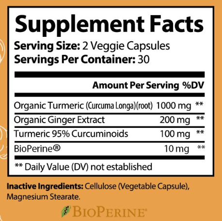 Immunity Boosting Turmeric Curcumin + Ginger