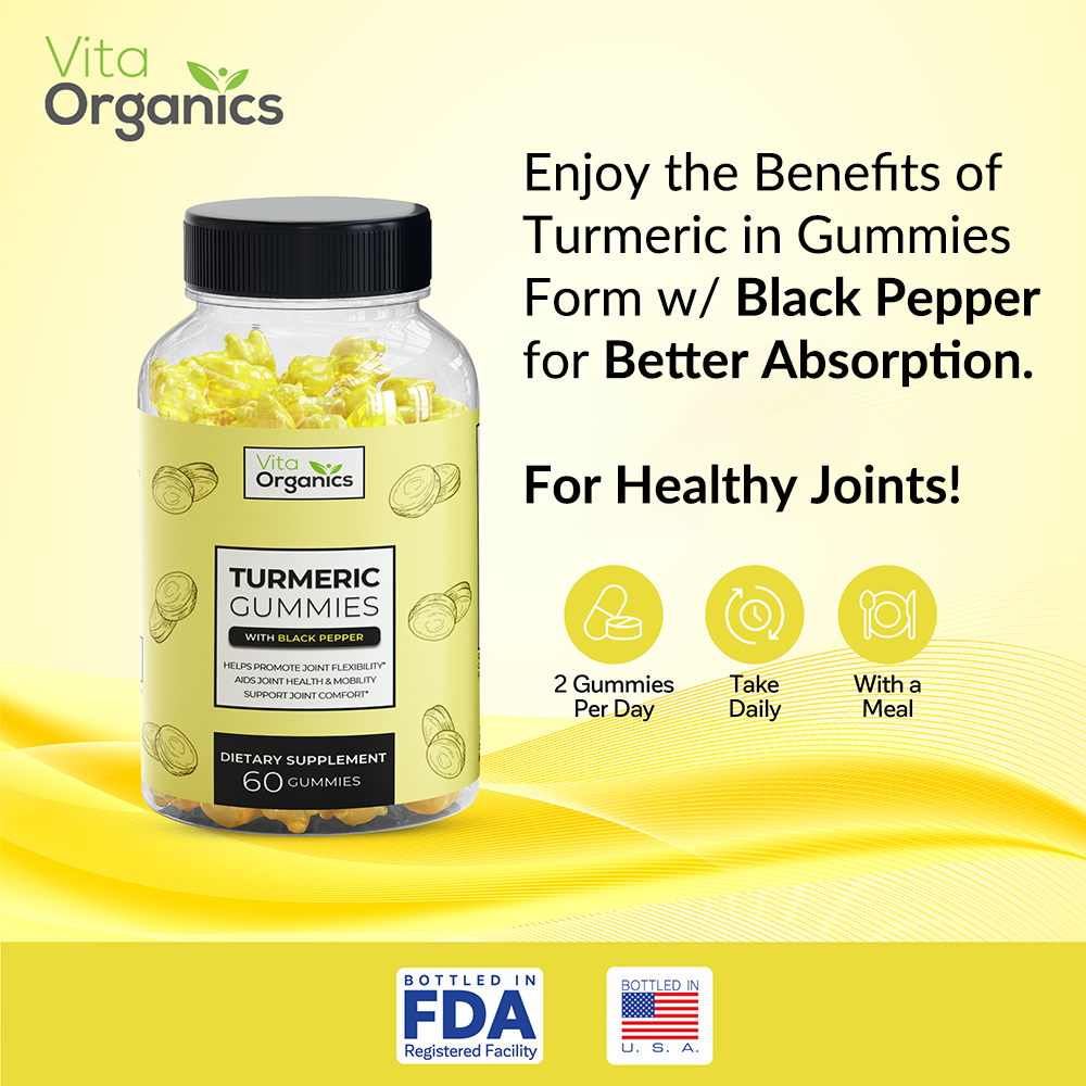 Premium Strength Turmeric Gummies with Black Pepper Extract