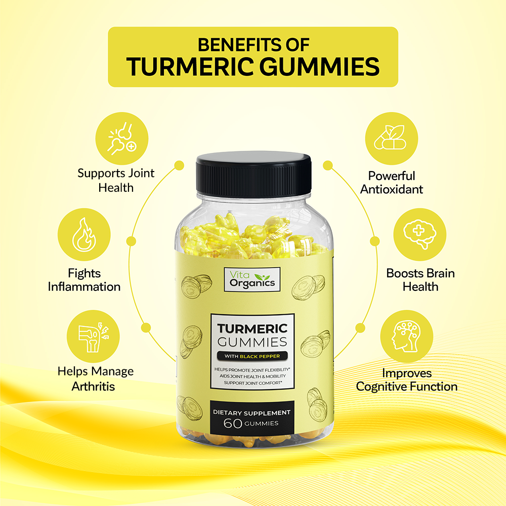 Premium Strength Turmeric Gummies with Black Pepper Extract